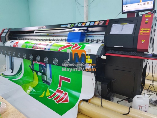 Lắp đặt bàn giao máy in bạt khổ lớn 3m2 Taimes T5 cho nhà in chị Trinh thành phố Long Khánh, tỉnh Đồng Nai - Ảnh: 1