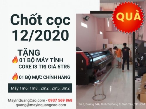 Khuyến mãi mua máy in quảng cáo 1m6, 1m8, 2m2, 2m5, 3m2